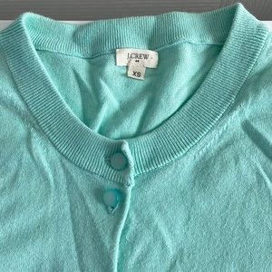 Beautiful soft green / teal jcrew cardigan XS.